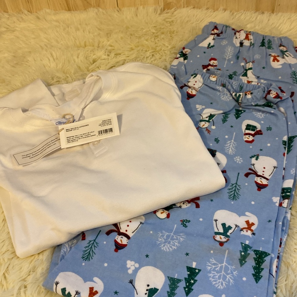 NWT Flannel PJ set of Top and bottoms